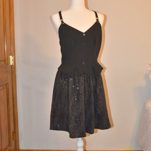 Rachel Roy Black Suspender Vest Dress - Picture 7 of 9